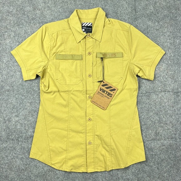 Viktos Shirt Womens Small‎ Tan Sofari Ops Button Up Tactical Military Top NEW - Picture 1 of 14